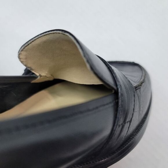 Papagallo Spin Black Leather Loafers Size 9 M - Picture 7 of 12
